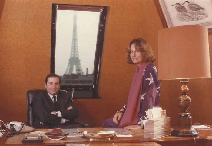 Hubert and Isabelle d'Ornano at the Sisley offices in 1976, the year the company was founded. d’Ornano Archives