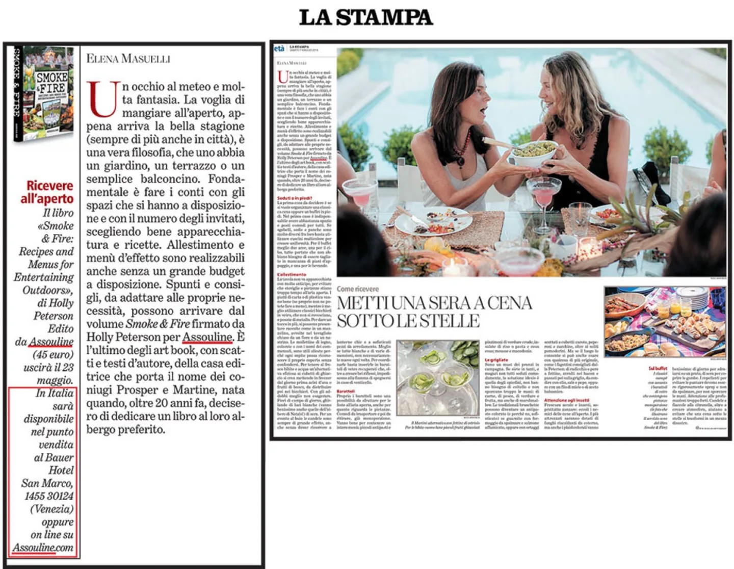 La Stampa — Ricevere all'Aperto